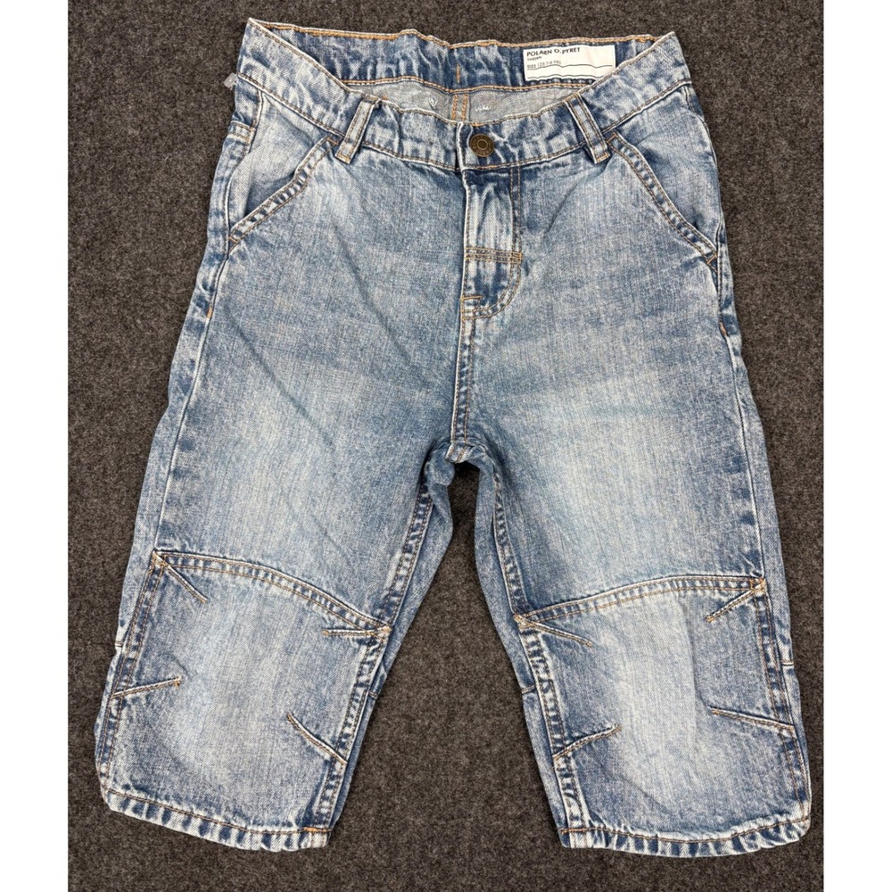 Polarn O. Pyret Sweden Boys Blue Denim Jeans Light Wash Size 128 7-8 Years